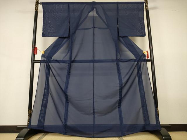 平和屋着物＊夏物　色無地　絽　褐返色　洗える着物　未使用　AABJ6419jd