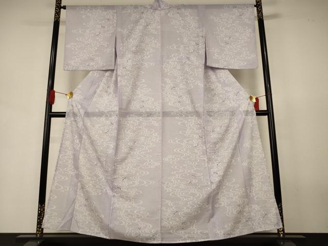 平和屋着物＊夏物　小紋　絽　流水文　勝虫　洗える着物　AABJ6426jd