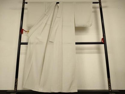 平和屋着物＊夏物　色無地　絽　砂色　正絹　逸品　AABJ6431jd