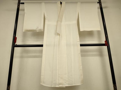平和屋着物＊夏物　長襦袢　絽　鳥の子色　正絹　逸品　AABJ6433jd