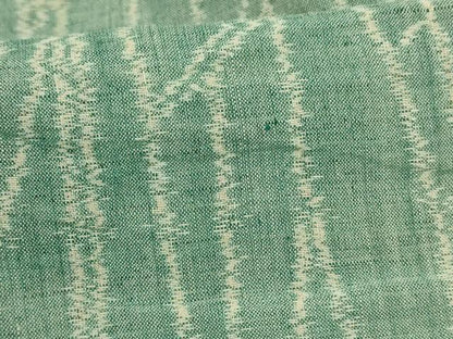 平和屋着物＊夏物　小千谷ちぢみ　幾何学文様　麻　逸品　AABJ6447jd