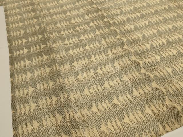 平和屋着物＊夏物　本塩沢　夏塩沢　幾何学文様　正絹　逸品　AABJ6449jd