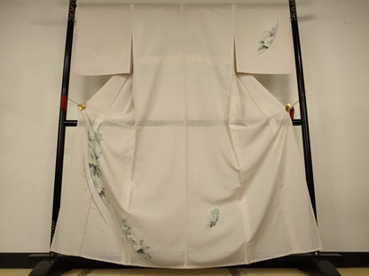 平和屋着物＊夏物　訪問着　絽　友禅　草花文　暈し染め　洗える着物　AABJ6450jd