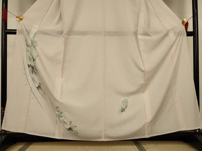平和屋着物＊夏物　訪問着　絽　友禅　草花文　暈し染め　洗える着物　AABJ6450jd