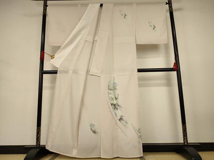 平和屋着物＊夏物　訪問着　絽　友禅　草花文　暈し染め　洗える着物　AABJ6450jd
