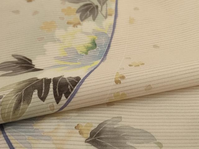 平和屋着物＊夏物　訪問着　絽　友禅　草花文　暈し染め　洗える着物　AABJ6450jd
