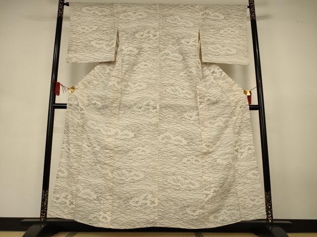 平和屋着物＊夏物　小紋　絽　吉祥文　芝　正絹　逸品　AABJ6452jd