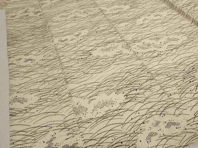平和屋着物＊夏物　小紋　絽　吉祥文　芝　正絹　逸品　AABJ6452jd