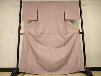 平和屋着物＊夏物　江戸小紋　絽　大小あられ　両面染め　正絹　逸品　AABJ6456jd