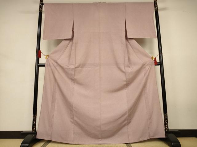 平和屋着物＊夏物　江戸小紋　絽　大小あられ　両面染め　正絹　逸品　AABJ6456jd