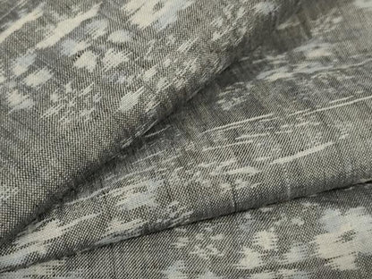 平和屋着物＊夏物　小千谷ちぢみ　草花文　麻　逸品　AABJ6457jd