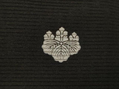 平和屋着物＊夏物　黒留袖　絽　枝梅文　鶴　洗える着物　AABJ6459jd