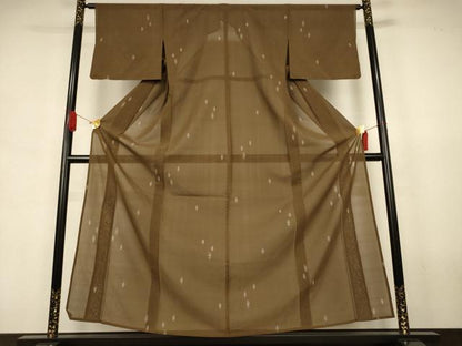 平和屋着物＊夏物　紗紬　絣文　正絹　逸品　AABJ6460jd