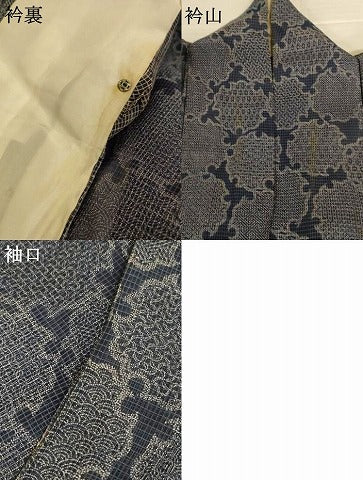 平和屋着物＊夏物 竺仙 絹紅梅 雪輪花文 絹綿 逸品 AABJ6465jd