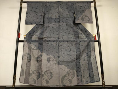 平和屋着物＊夏物 竺仙 絹紅梅 雪輪花文 絹綿 逸品 AABJ6465jd