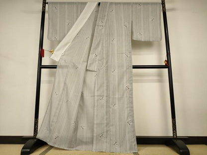 平和屋着物＊夏物 小紋 絽 勝虫 洗える着物 AABJ6468jd