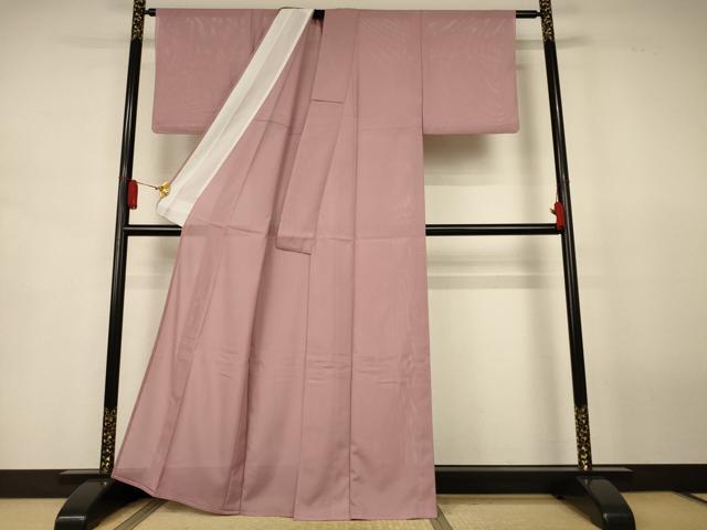 平和屋着物＊夏物 色無地 絽 梅染色 洗える着物 AABJ6471jd