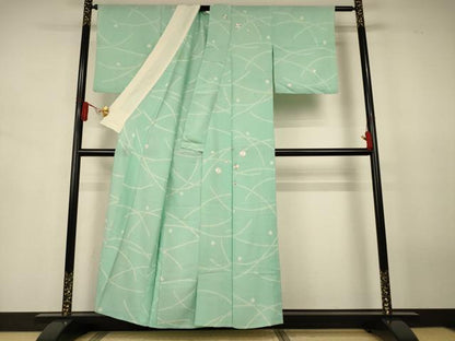 平和屋着物＊夏物 訪問着 絽 駒刺繍 絞り 露芝文 正絹 逸品 AABJ6472jd