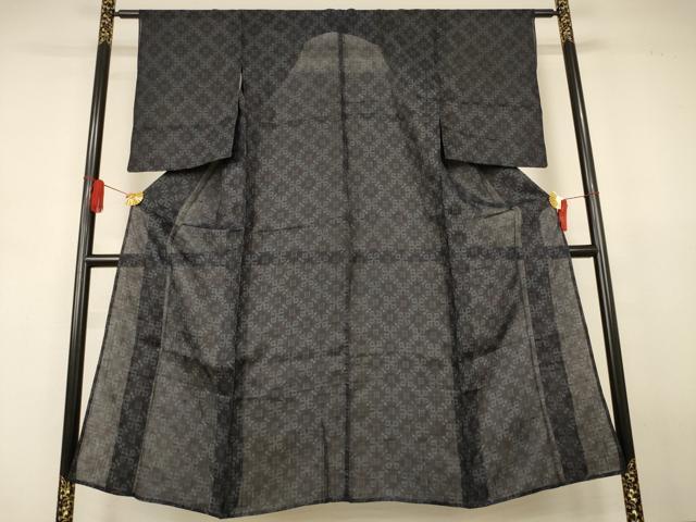 平和屋着物＊夏物 重要無形文化財 本場宮古上布 幾何学文様 苧麻 逸品 AABJ6473jd