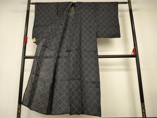 平和屋着物＊夏物 重要無形文化財 本場宮古上布 幾何学文様 苧麻 逸品 AABJ6473jd