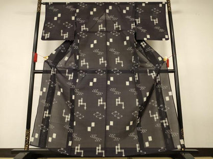 平和屋着物＊夏物 本場琉球絣 夏琉球 正絹 逸品 AABJ6477jd