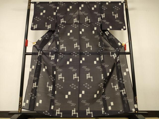 平和屋着物＊夏物 本場琉球絣 夏琉球 正絹 逸品 AABJ6477jd