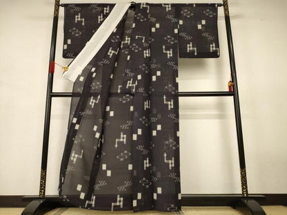 平和屋着物＊夏物 本場琉球絣 夏琉球 正絹 逸品 AABJ6477jd