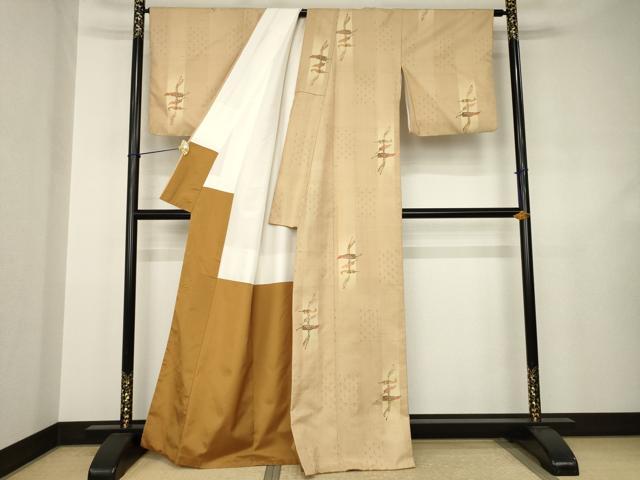 平和屋着物●上質な紬　成り物　正絹　逸品　AABJ6481ck