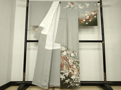 平和屋着物●訪問着　辻が花　花籬文　暈し染め　正絹　逸品　AABJ6482ck