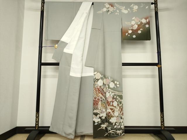 平和屋着物●訪問着　辻が花　花籬文　暈し染め　正絹　逸品　AABJ6482ck