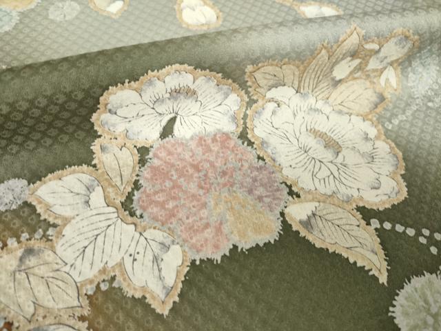 平和屋着物●訪問着　辻が花　花籬文　暈し染め　正絹　逸品　AABJ6482ck