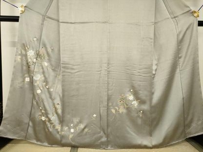 平和屋着物●訪問着　更紗飾花文　金彩　正絹　逸品　AABJ6483ck