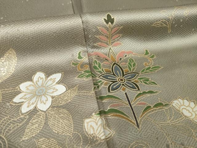 平和屋着物●訪問着　更紗飾花文　金彩　正絹　逸品　AABJ6483ck