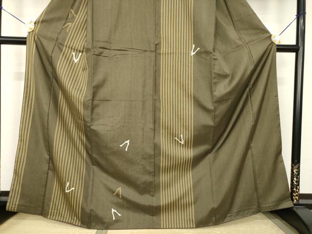 平和屋着物●本場大島紬　染大島　訪問着　間道　正絹　逸品　AABJ6489ck
