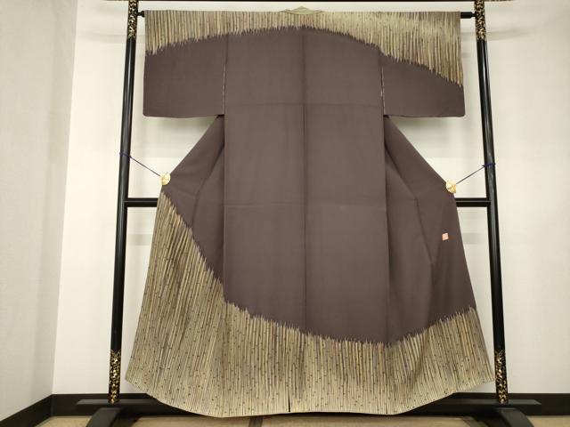 平和屋着物●ファッションデザイナー 花井幸子　訪問着　抽象文様　正絹　逸品　未使用　AABJ6493ck