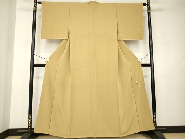 平和屋着物●本草木染作家　色無地　飴色　正絹　逸品　未使用　AABJ6496ck