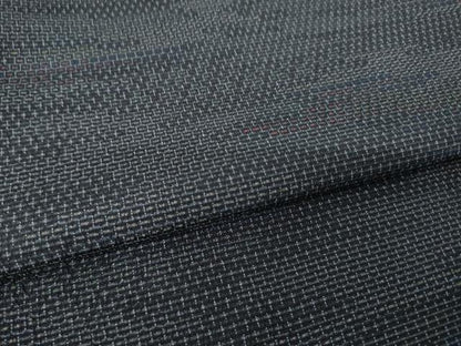 平和屋着物●本塩沢　110亀甲　霞文　正絹　逸品　AABJ6498ck