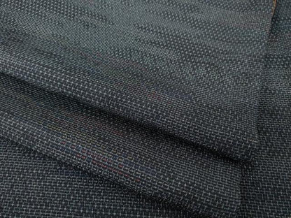 平和屋着物●本塩沢　110亀甲　霞文　正絹　逸品　AABJ6498ck