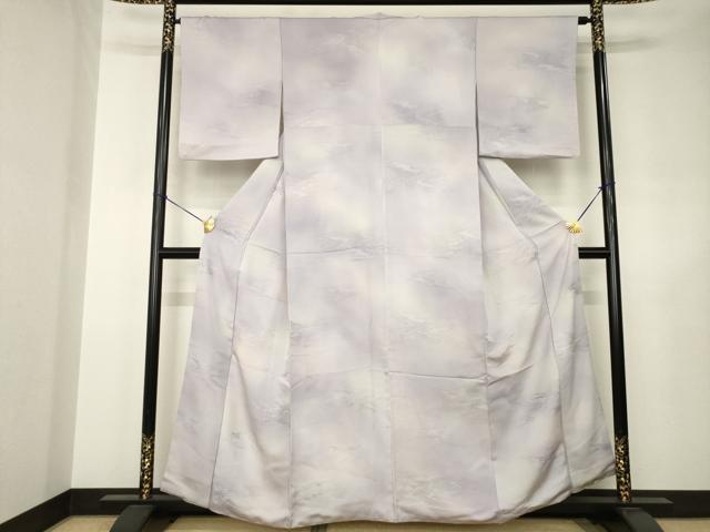 平和屋着物●上質な小紋　霞文　暈し染め　正絹　逸品　AABJ6500ck