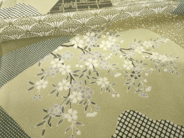 平和屋着物○伝統工芸士 石塚幸生 訪問着 地紙花文 正絹