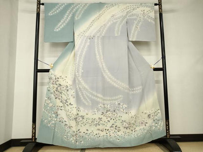 平和屋着物●訪問着　辻が花　舞花文　暈し染め　正絹　逸品　AABJ6502ck