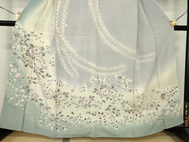 平和屋着物●訪問着　辻が花　舞花文　暈し染め　正絹　逸品　AABJ6502ck