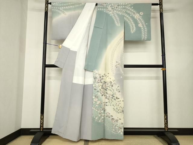 平和屋着物●訪問着　辻が花　舞花文　暈し染め　正絹　逸品　AABJ6502ck