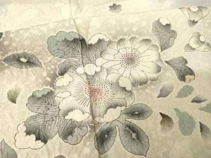 平和屋着物●訪問着　辻が花　舞花文　暈し染め　正絹　逸品　AABJ6502ck