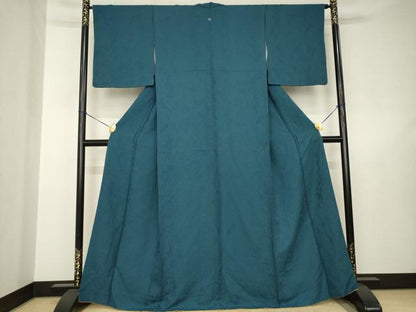 平和屋着物●上質な色無地　辻が花地紋　褐返色　正絹　逸品　AABJ6505ck