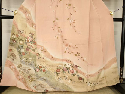 平和屋着物●訪問着　道長花籬文　暈し染め　金彩　正絹　逸品　AABJ6518ck