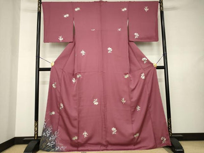 平和屋着物●訪問着　舞花文　金彩　正絹　逸品　AABJ6520ck