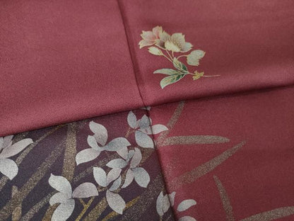 平和屋着物●訪問着　舞花文　金彩　正絹　逸品　AABJ6520ck
