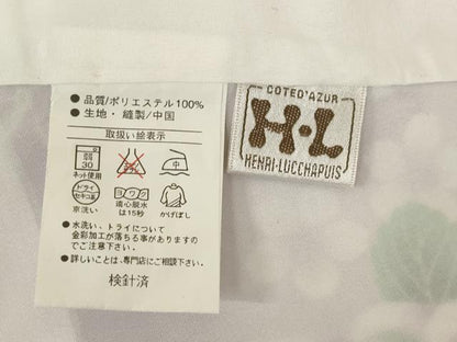 平和屋着物●H・L（アッシュエル）　HENRI-LUC CHAPUIS　小振袖　二尺袖　地紙花文　菊　金彩　洗える着物　AABJ6523ck