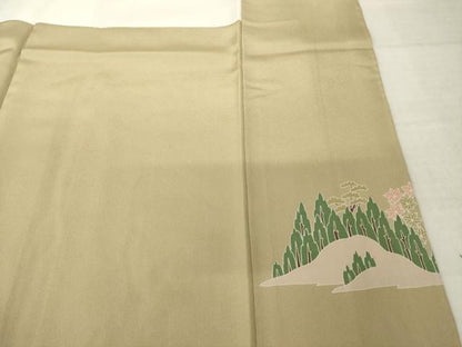 平和屋着物●訪問着　友禅　風景文　暈し染め　正絹　逸品　AABJ6527ck